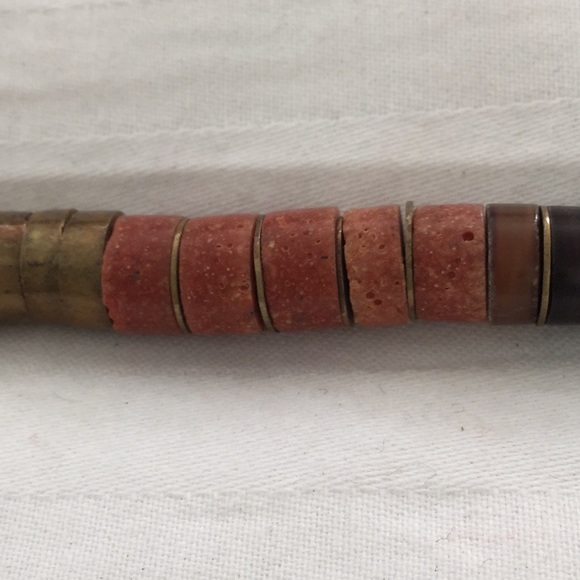 Brass and agate necklace - Picture 3 of 5